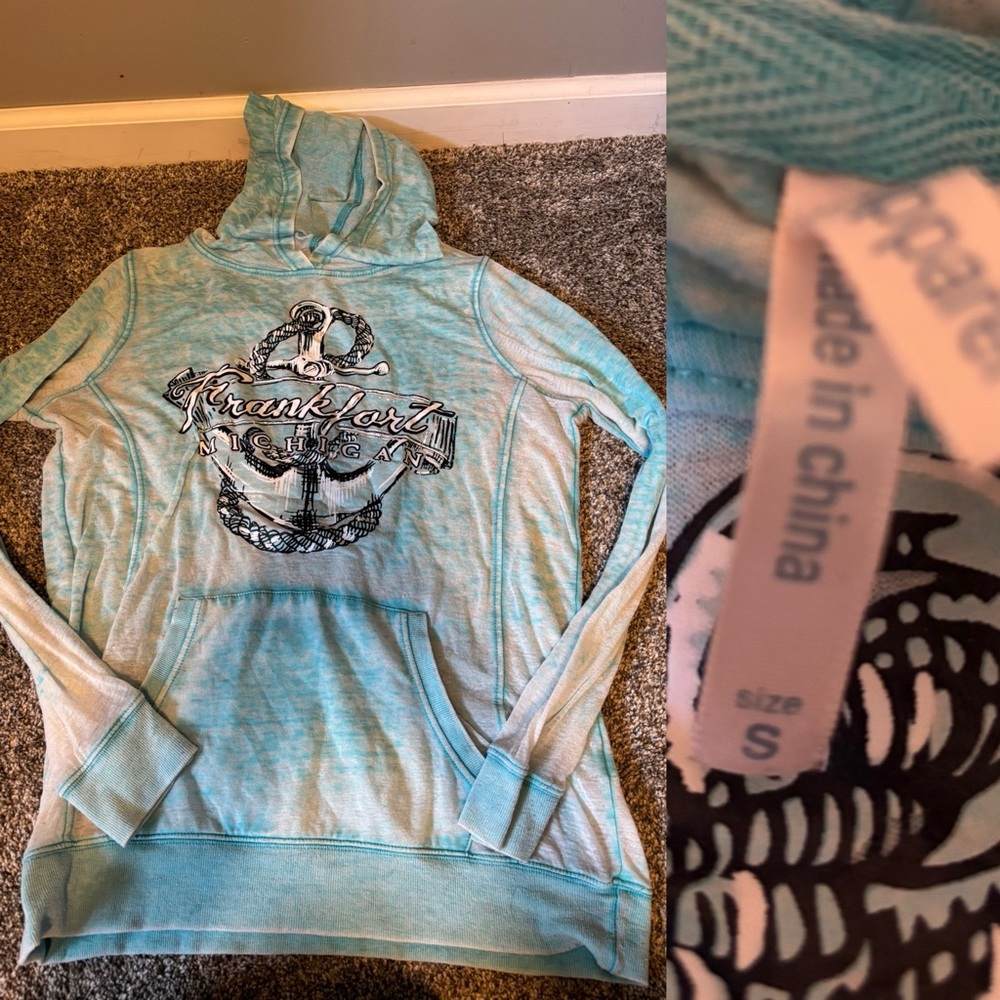 Blue Graphic Hoodie